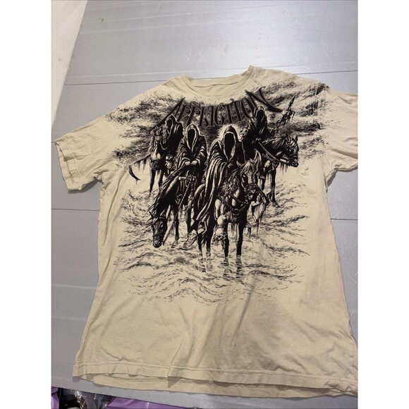 Affliction Men's T-shirt XXXL Black Night Four Horseman Nazgul Ringwraiths - Picture 6 of 16